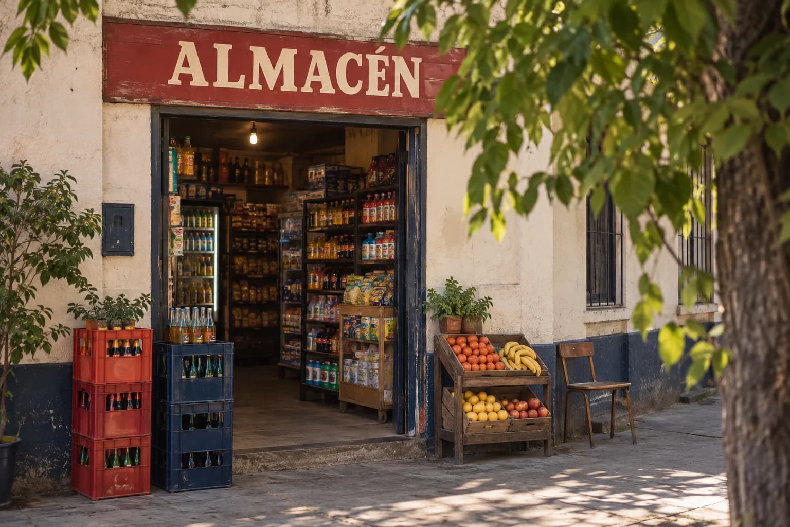 Imagen ilustrativa de un almacén de barrio en Santiago